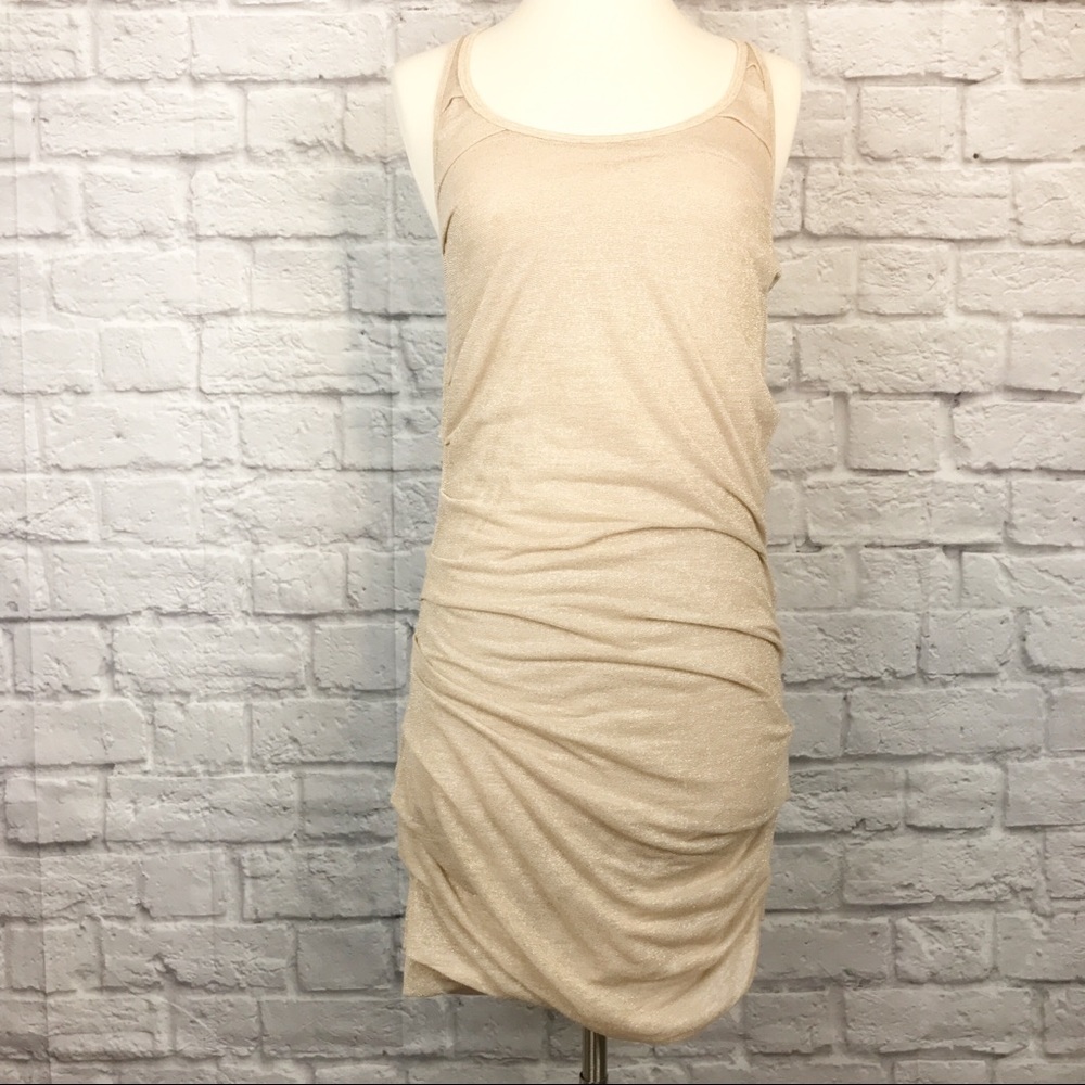 Clu Ruched Bodycon Dress Gold Metallic 146.224